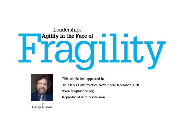 Leadership: Agility in the Face of Fragility